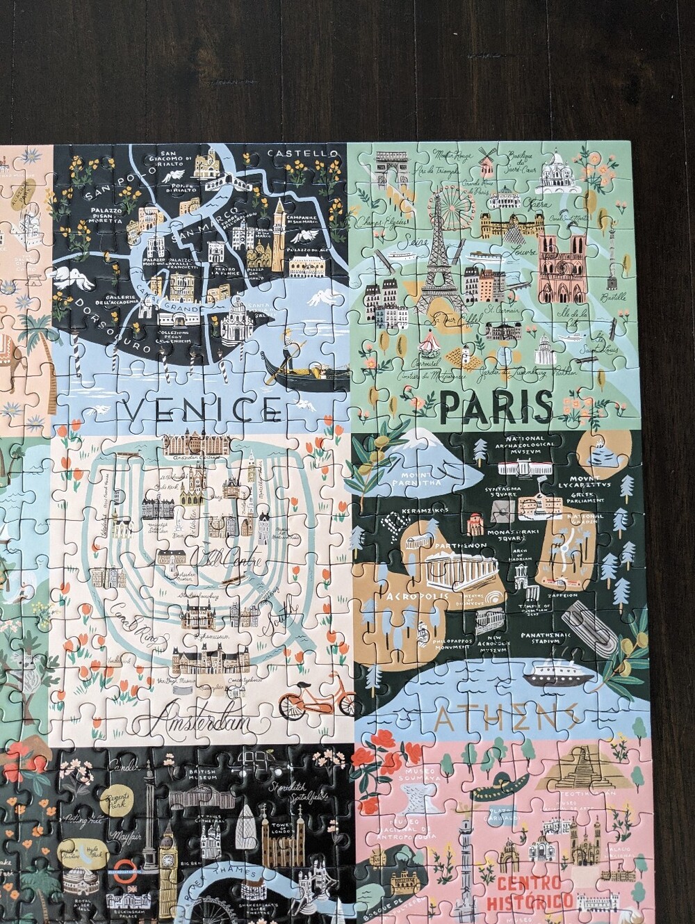 Rifle Paper Co. 500 Piece Maps Puzzle - Picture 4 of 8